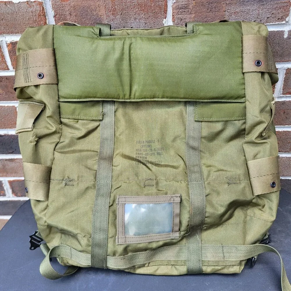 Vintage US Military Field Pack Combat Medium Alice LC-1 Backpack Green NO FRAME